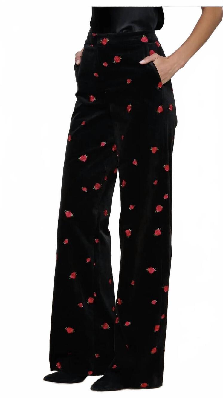 NEW L'AGENCE livvy trouser pants in black rose
